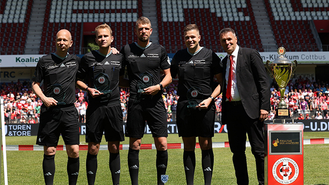 Stefan Hübner, Tobias Hagemann, Tino Stein, Philip Kublank, Marko Schmidt (Schiedsrichtervorsitzender)